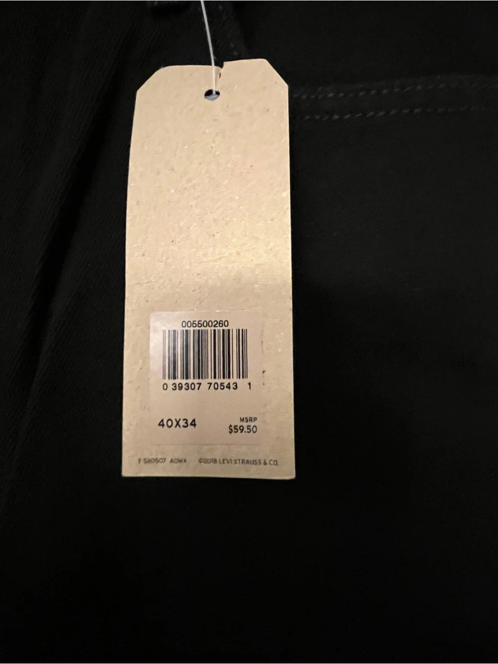 Men’s Levi’s 550 Relaxed 40x34 Black Jeans - NWT
